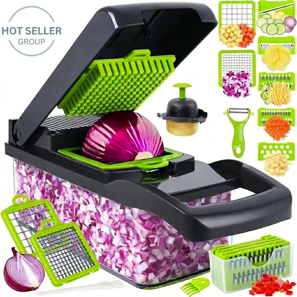 16-in-1 Smart Kitchen Chopper & Slicer (Cut Kitchen Time By 70%)